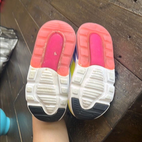 Nike Kids Air Max Shoes - White, Blue, Yellow - Picture 8 of 10